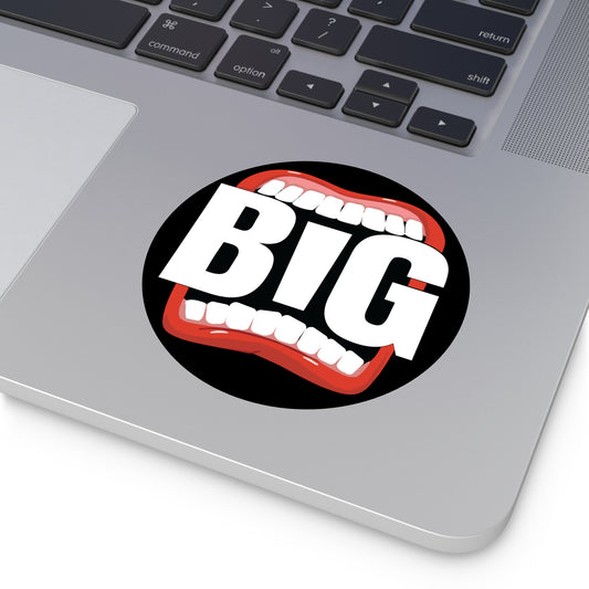 Big Mouth Round Vinyl Stickers