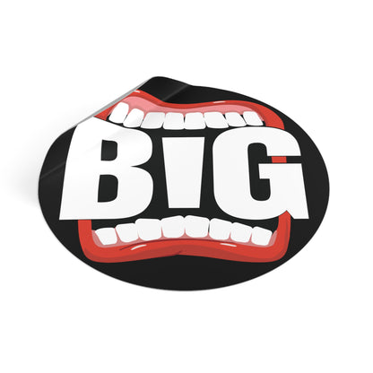 Big Mouth Round Vinyl Stickers