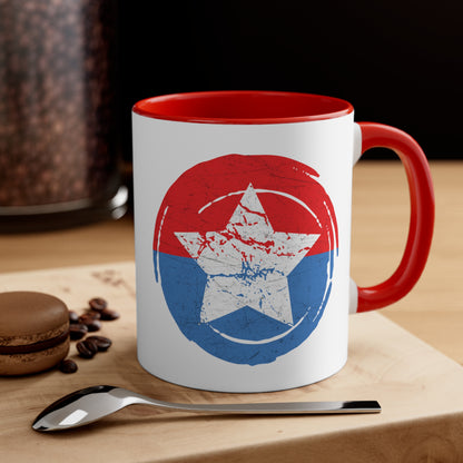 Flag Star Coffee Mug, 11oz