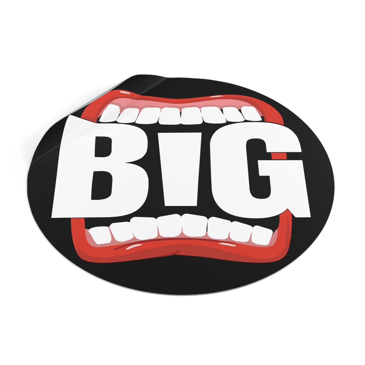 Big Mouth Round Vinyl Stickers