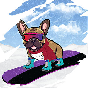 Snowboard Dog Kids Tee